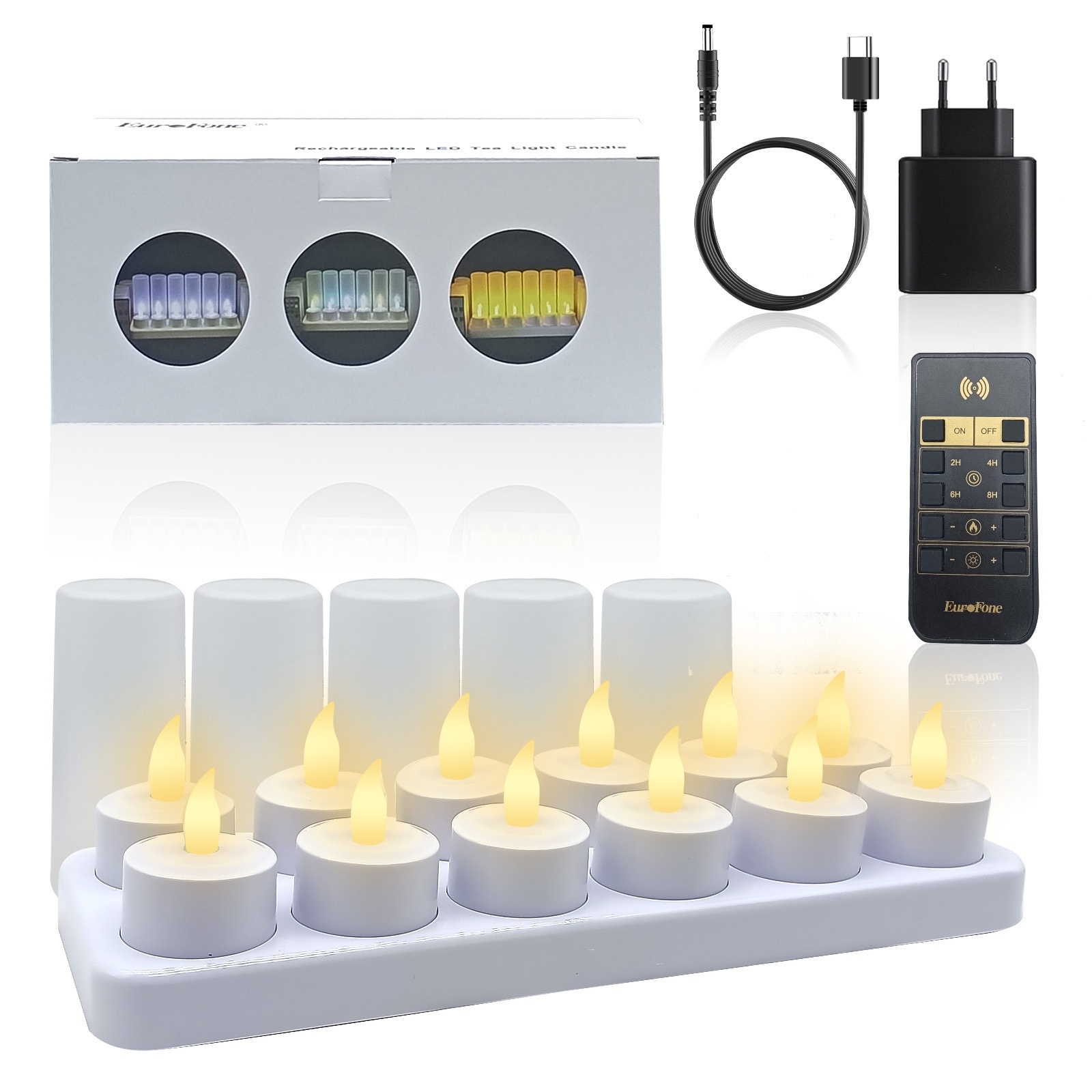 Candle Holder Set - Set berisi 12 Lampu Teh Tanpa