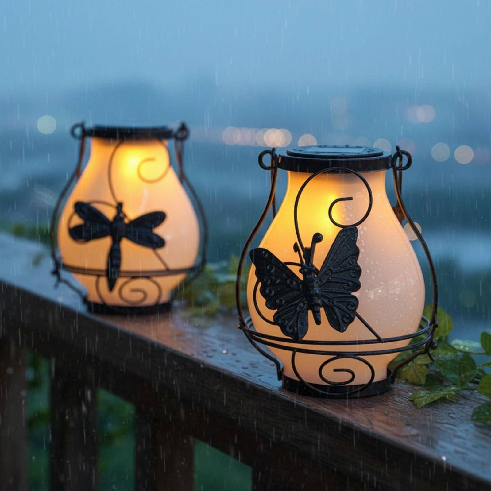 Lighting Decor Outdoor - Lentera Kupu-kupu Tenaga Surya Tahan Air,