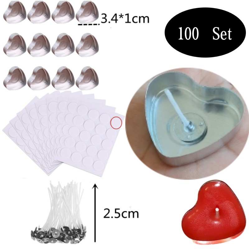 100 Set Bentuk Hati Kosong Alu - Candle Holder Set ulasan dan harga