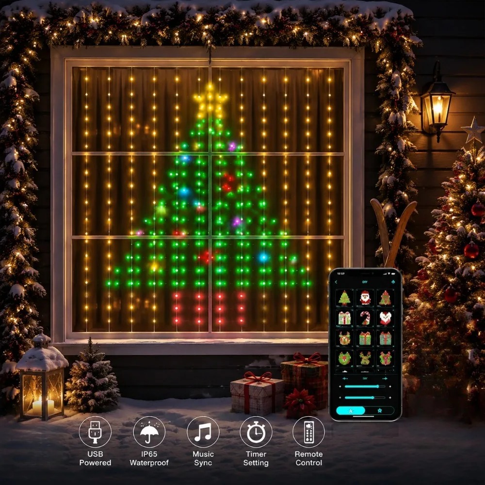 Lampu Tirai LED Pixel untuk Lu - Lighting Decor Outdoor ulasan dan harga