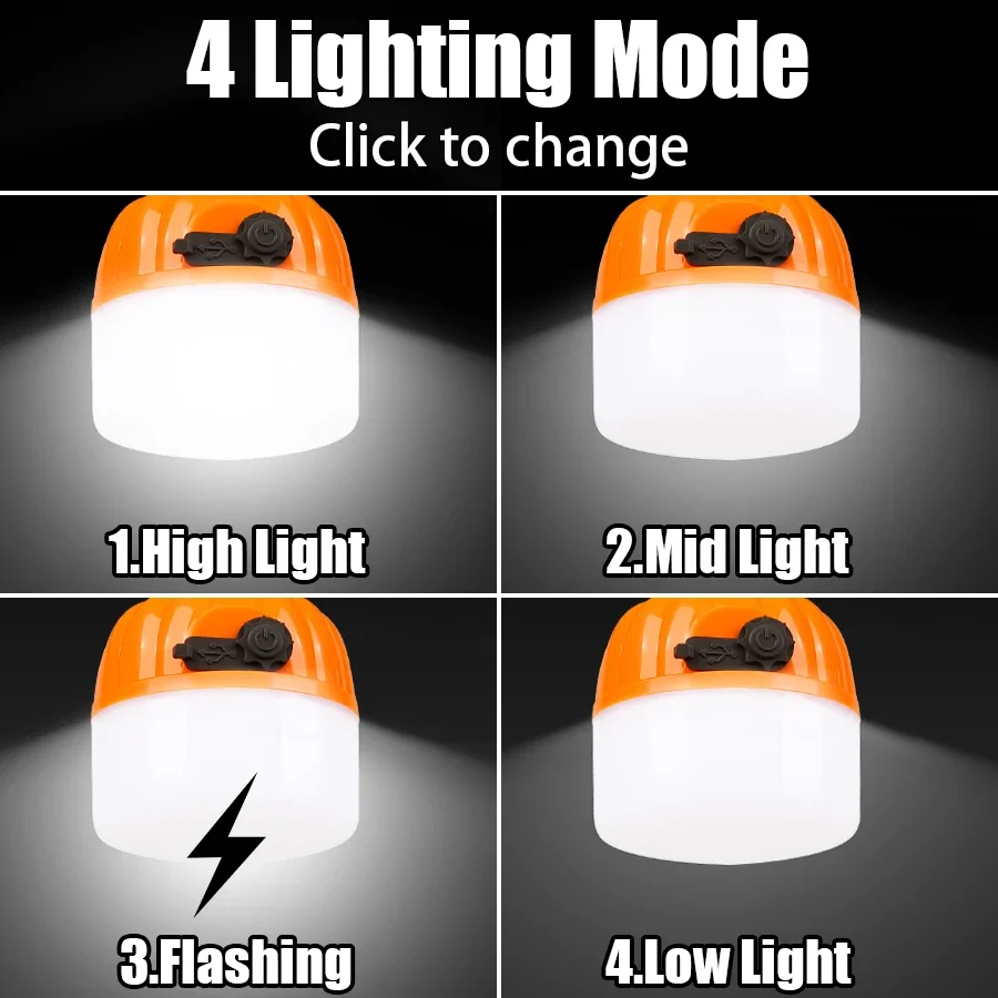 Lampu Tenda USB Isi Ulang Bent - Lighting Decor Outdoor ulasan dan harga