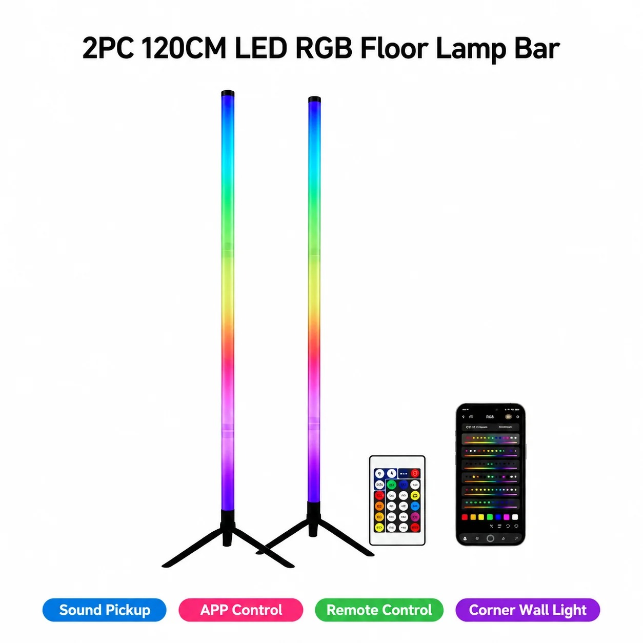 2 Paket Lampu Lantai Sudut LED - Ambient Lighting Decor For Room ulasan dan harga