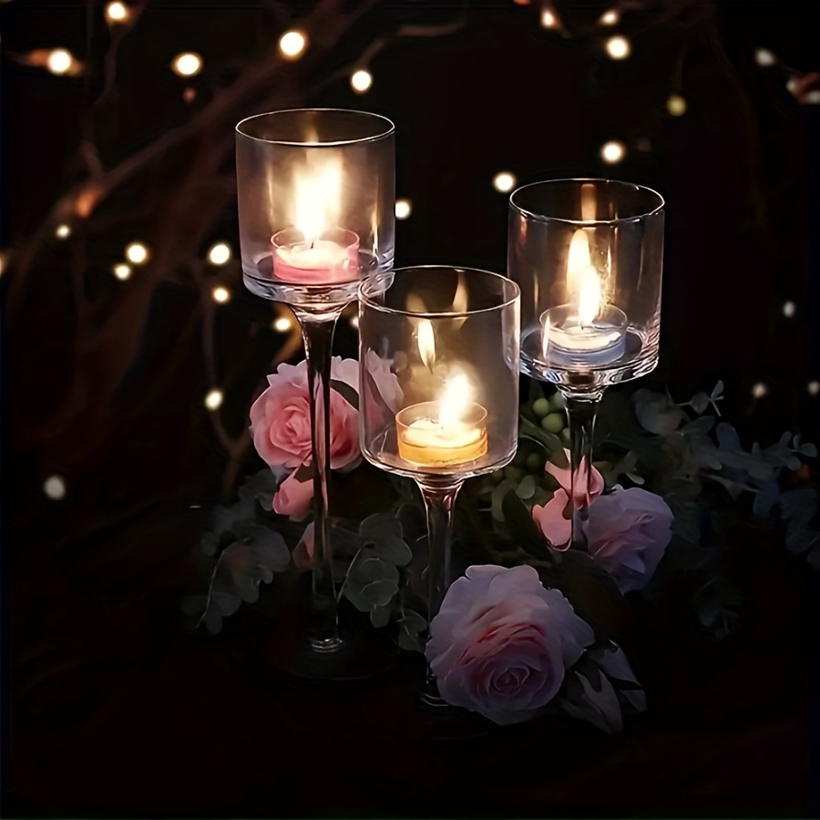 3PCS Set Tempat Lilin Kaca Tra - Candle Holder Set ulasan dan harga