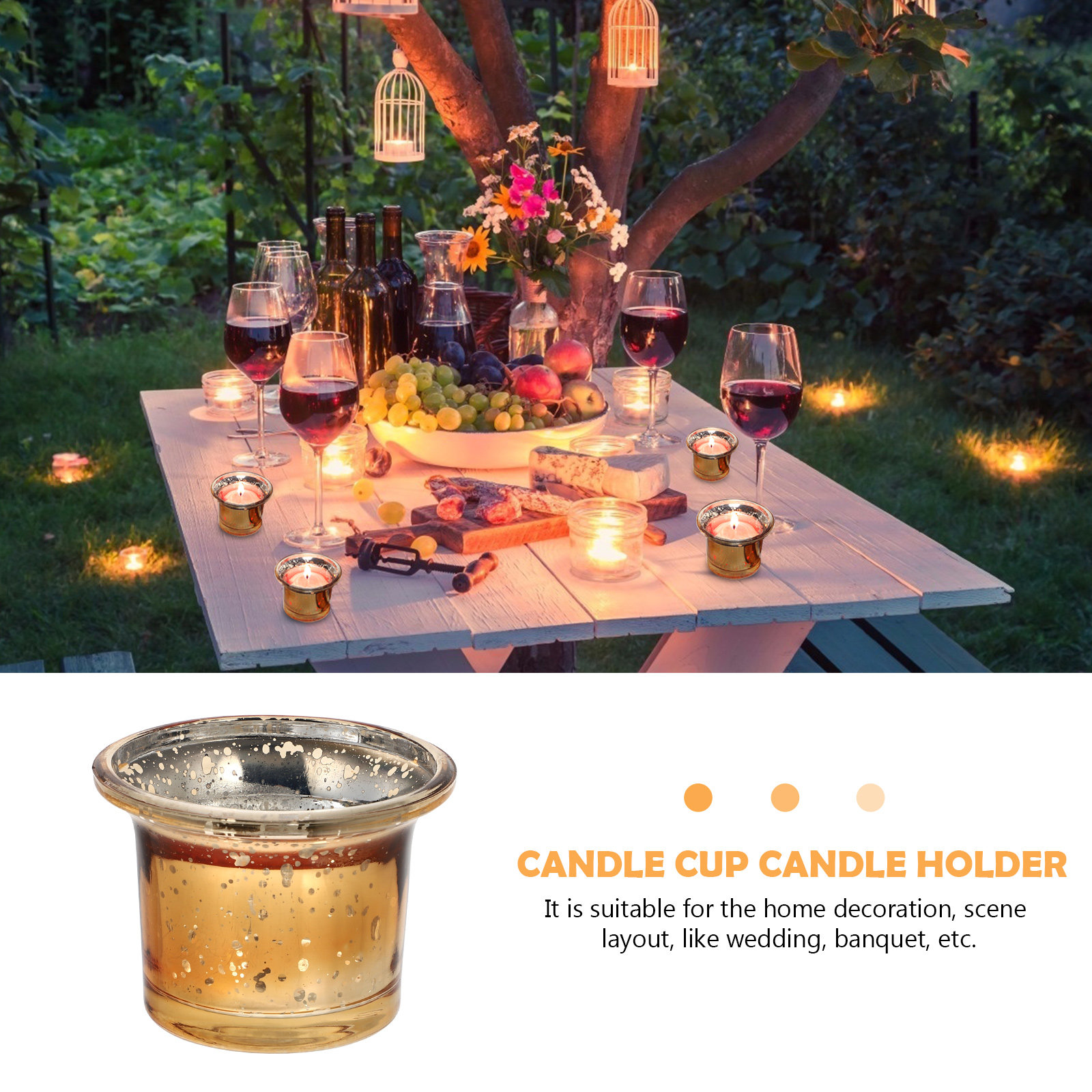 6 Buah Tempat Lilin Kaca Kreat - Candle Holder Set ulasan dan harga