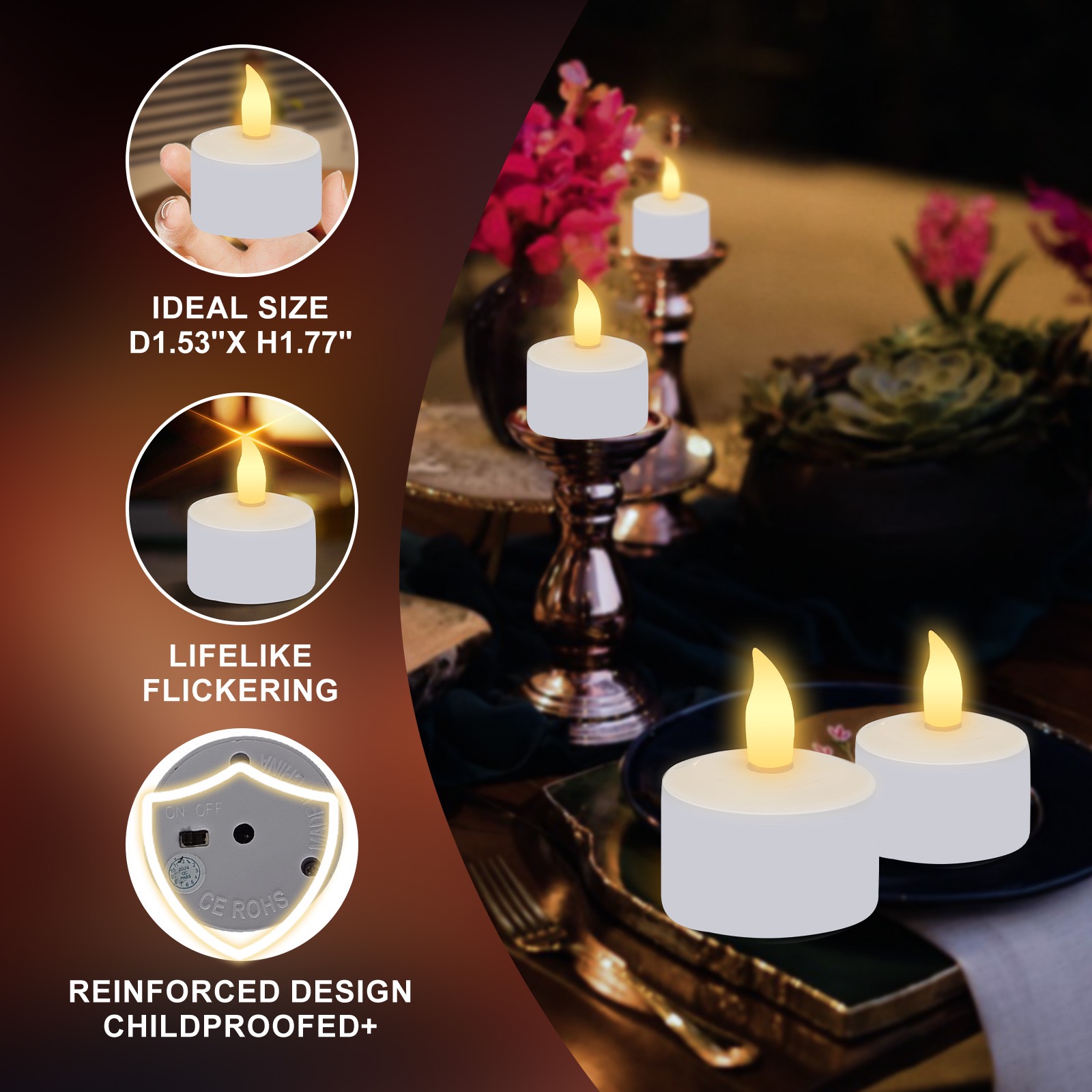 Set berisi 12 Lampu Teh Tanpa  - Candle Holder Set ulasan dan harga