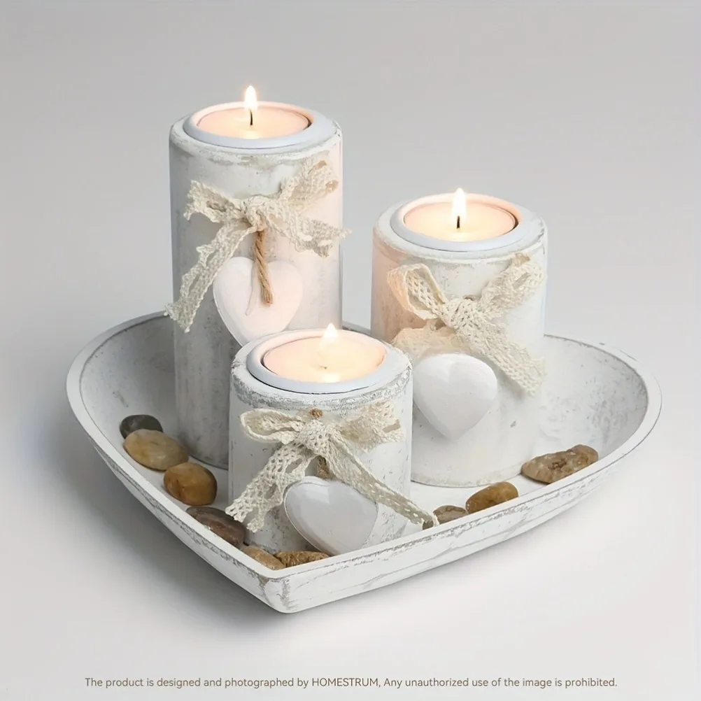 Set Tempat Lilin Kayu, Set Lil - Candle Holder Set ulasan dan harga