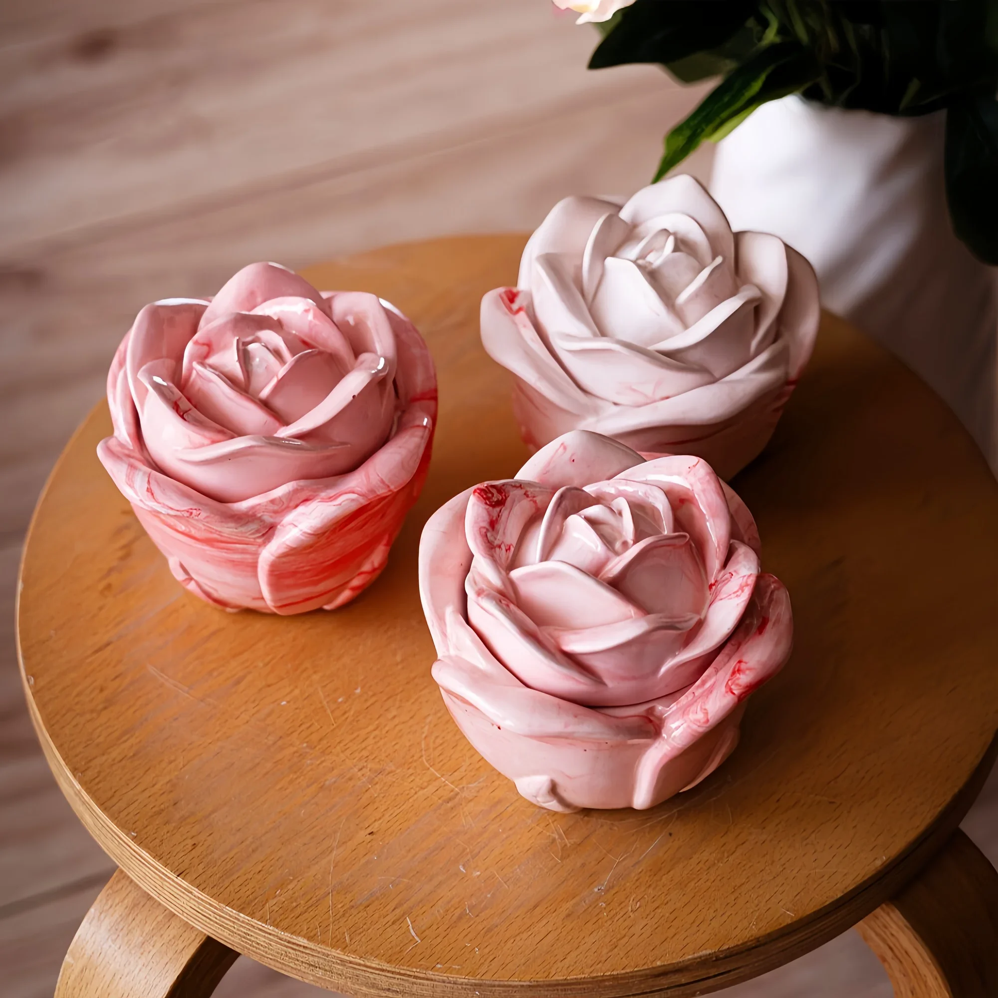 Cetakan Silikon Bentuk Mawar 2 - Candle Holder Set ulasan dan harga