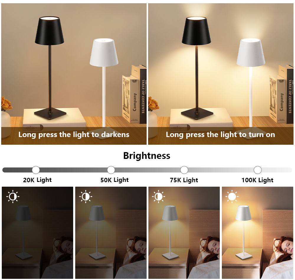 Lampu Meja LED Isi Ulang Nirka - Up Lighting Decor ulasan dan harga